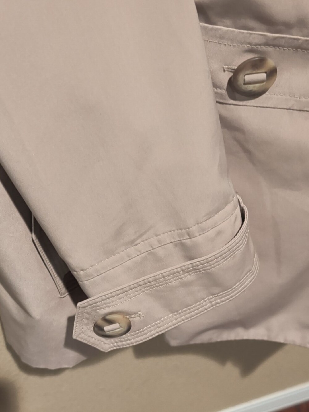 Sonoma Light Beige Double-Breasted Trench Jacket - Picture 5 of 7